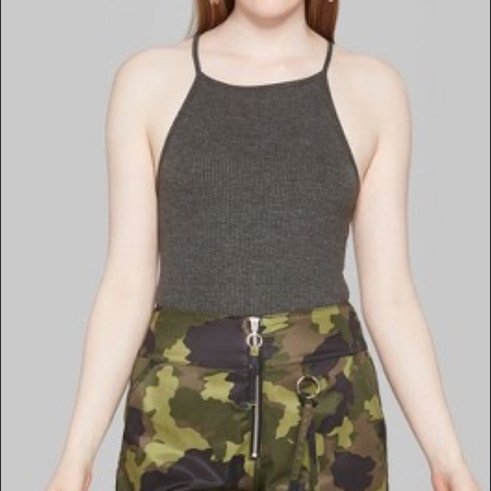 High Neck Bodysuit Tank Top